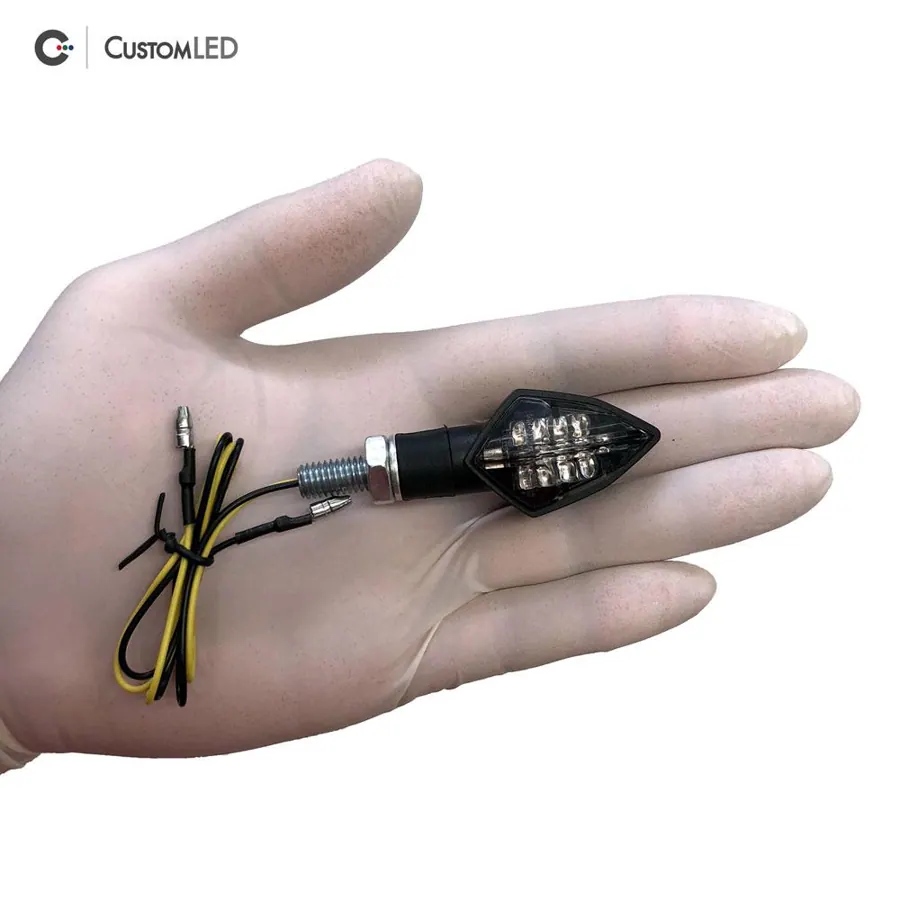 Motorcycle LED Blinkers - Compact Universal Fit - V1 (pair) (photo 4)